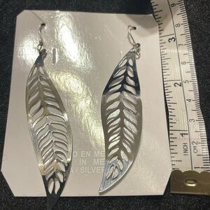 LARGE PAIR STERLING SILVER 925 SPIRAL DROP EARRINGS